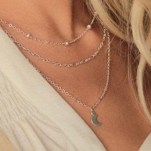 Moon Pendant Necklace